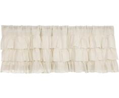 VHC Brands Country Küchengardine, Rüschen, 40,6 x 152,4 cm, Weiß