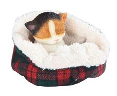 GSC 18119 Katzenfigur Calico in gewebter Decke, 15,2 cm, Weiß