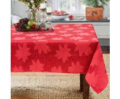 Cait Chapman Tischdecke und Serviette, Weihnachtsstern, gewebt, Jacquard, gewebt, Rot 60 x 120 Oblong rot