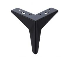 Hoowen 2 Stück Pefect Metall Sofa Beine – 15,2 cm Ersatz Diamant Dreieck Metall Möbel Füße für Sofa, Couch, Ottoman, Couchtisch (nur Beine) 6 inches schwarz
