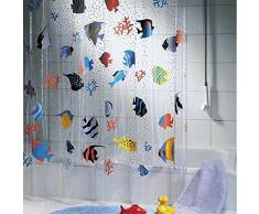 GUANYUAN TOYS 182,9 x 198,1 cm Wasserdicht Transparent Eva Unterwasserwelt Tropische Fische Badezimmer Vorhänge Dusche Badewanne Bildschirme