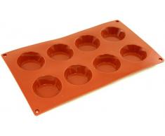 World Cuisine Silikonform mit Antihaftbeschichtung Tartlet 2.38in rot