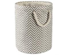 DII, Papierkorb aus geflochtenem Papier Rund Medium Round grau