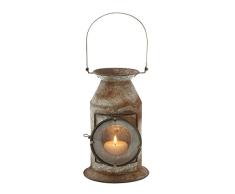 Deco 79 20346 Laterne für Kerzen, Metall, Glas, 20,3 x 48,3 cm