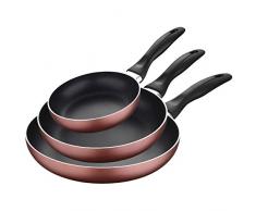 Renberg Q3259 3-teiliges Pfannenset (16,20,24 cm) aus gepresstem Aluminium, geeignet für Paradise Induktion