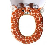Ruosaren Cute Cartoon Plüsch verdickt weich Warmer WC Sitz Pad Cover Bad Kissen Toilette Toilette Toilette Toilette Toilette Toilette Toilette Geschenk Giraffe Giraffe