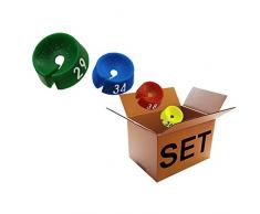 Kunststofftechnik Vlotho - Der Original Größenfinder: Modell SizeAMatic, Kurze Damen - Bekleidungsgrößen - Set, 225 Größenfinder für Größenkennzeichnung auf Kleiderbügel