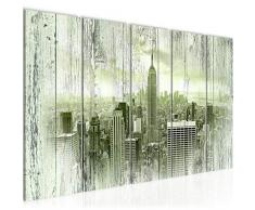 Bilder New York City Wandbild 150 x 60 cm Vlies - Leinwand Bild XXL Format Wandbilder Wohnzimmer Wohnung Deko Kunstdrucke Grün 5 Teilig - MADE IN GERMANY - Fertig zum Aufhängen 606356b
