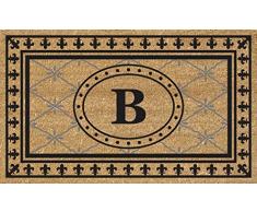 Nedia Home Super Scraper Bungalow Vinyl Kokosfaser Fußmatte, Monogramm B, 45,7 x 76,2 cm