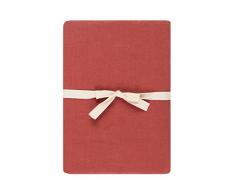 Filocolore fnd251 Bettbezug, Leinen, Cinnabar, Einzelbett, 39 x 28 x 5 cm