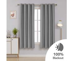 Deconovo Verdunkelungsvorhang, Thermo-Paneele 52 x 72 Inch grau