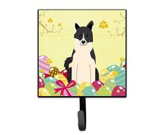 Carolines Treasures Wandhaken, Ostereier, Russo European Laika Spitz, klein, Mehrfarbig