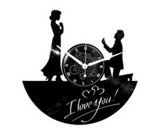 Instant Karma Clocks Wanduhr aus Vinyl LP 33 Instant Karma Idea Regalo-SPOSI Hochzeit I Love You, Vintage, geräuscharm