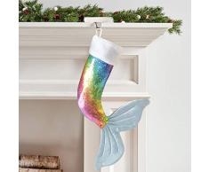 Neeseelily 35875 Weihnachtsstrümpfe, Pailletten 22 Inch bunt