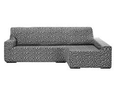 Martina Home Chaiselongue, Weiss, schwarz, rechter Arm