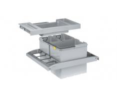 FRANKE Sorter Trolley Vario 60 Abfallsorter Abfalleimer Mülleimer Abfallsammler, grau, 56 x 39 x 48,3 cm