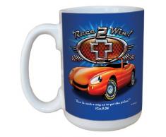 Tree-Free Greetings lm44323 Race Auto: 1 Korinther 9: 24 Keramik Becher mit Henkel/, 15-Ounce