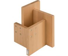 artelegno Magnetischer Messerblock Buche massiv Holz 4 Panel mit Utensilienhalter, luxuriöse Italienische Kombi Collection von Master Handwerker zeigt/schützt 8 High-End Messer, umweltfreundlich – kalkfarbenes Finish, natur, Pisa