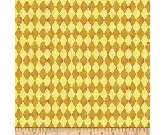 Fabri-Quilt Paintbrush Studios Night of The Nutcracker Checkerboard Gold Yellow Fabric Stoff, Textil, goldgelb, by Yard