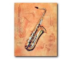 Fine Arts Musik Instrument Saxophon Kinder Zimmer Kunstdruck Poster (16 x 20 cm)