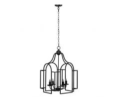 A&B Home Malin Four Light Metal Chandelier, Antique Black Kronleuchter, 100% Eisen, Antik-Schwarz
