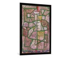 Gerahmtes Bild von Paul Klee Herr der Stadt, Kunstdruck im hochwertigen handgefertigten Bilder-Rahmen, 70x100 cm, Schwarz matt