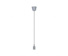 Paulmann 50345 Pendelleuchte Pendulum rund max. 20 Watt Hängelampe Grau Deckenlampe Silikon, Kunststoff E27