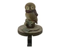 Comfy Hour Hänger für Weihnachtsstrumpf, Kunstharz, 17,8 cm, Eulenmotiv, Braun