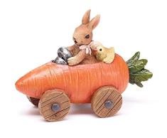 Burton & Burton Osterdeko Hase und Küken in Karottenauto