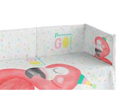 Pooch Flamin-GO Bettumrandung, Außen: 100% Baumwolle, Innenseite: silikonisierte Hohlfaser, weiß, 60
