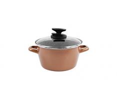 Magefesa Copper Copper Topf mit Glasdeckel, Kupfer