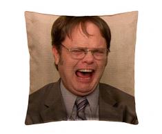 Lustiges Kissen mit Dinosaurier-Motiv Angry Hungry Dschungel - 005639 - Wütend Hungry Dinosaurier Dschungel - Lustiges Kopfkissen für Home Office Dekor, Bezug Leinen gefüttert Kissenbezug, niedliche dekorative wärmende Geschenke