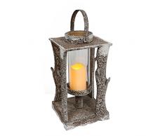 Puleo International Laterne, quadratisch, mit LED-Kerze, 48,3 cm hoch