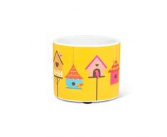 Abbott Collection 27-PL-DM-02-XS Vogelhaus Reihen-Übertopf, Xs, 7,6 cm, Gelb