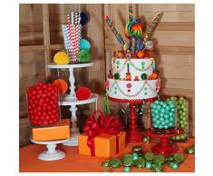 Elk Lighting RDSHORT Küchenartikel - Tortenständer, Einheitsgröße, Rot