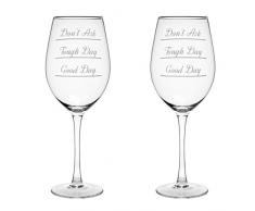 Große Weingläser, Verity nicht fragen, Set von zwei
