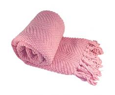 Home Soft Things Tweed Strickdecke Modern 60 x 80 Candy pink