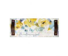 Dekoratives Tablett mit Ledergriffen, 15,2 x 38,1 cm, He restores My Soul. Psalm 23.3 - Perfekt für Kommoden, Couchtische, Arbeitsplatte, Schublade oder Regal, Organizer für den Schreibtisch