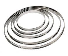 De Buyer 3091.06N – Tortenring, rund, Edelstahl, abgerundeter Rand, Diamètre 20 cm