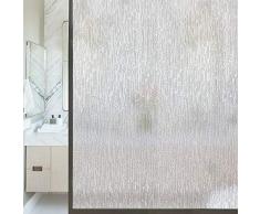 WPCTEV Fensterfolie, kein Kleber, statische Haftung, Sichtschutz-Glas-Aufkleber, Dekoration, Nicht klebend, Hitze-Kontrolle, UV-Schutz 35.4 Inch x 13.1 Feet Rain