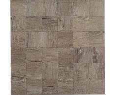 ASP Wandfliesen aus Metall, abziehen und aufkleben, 29 x 29 cm Metal Wood Square