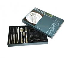 Belleek Pottery Besteck Eternal, Silber, 24-teilig