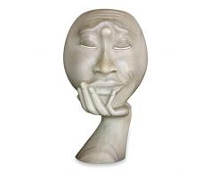 NOVICA Holz-Skulptur Man In Thought I, 25,4 cm, Beige
