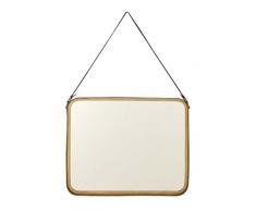 Deco 79 Wandspiegel, Holz, abgerundet, quadratisch, 5,1 x 50,8 x 76,2 cm, goldfarben/Schwarz