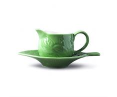WM Bartleet & Sons Sauciere mit Untertasse, Porzellan, Minzgrün grün