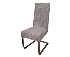 Jacquard Stuhlhusse gestreift 2er Pack - Natur