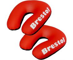 Brestol Reisekissen Nackenkissen mit Mikroperlen 2er Set Nackenhörnchen Nackenstütze Kissen Kopfkissen