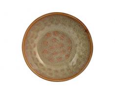 H+H Mykonos Set Pastateller, Steinzeug, Bruno/rötlich, 4 Einheiten