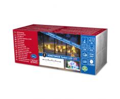 Konstsmide 4650-503 LED Hightech System Erweiterung / Lichterkette / für Außen (IP44) / 50 bunte Dioden / transparentes Kabel