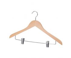 García de Pou 165.45 - Kleiderbügel Mit Hosenklammer 43,5X1,2X27 Cm Natur Holz - 6 stücke